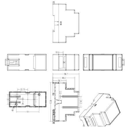 NY-401D-WK 網(wǎng)口導(dǎo)軌測溫接收裝置(圖1)